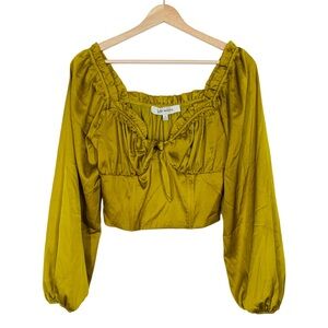 Sexy Silky Long Sleeve Crop Top